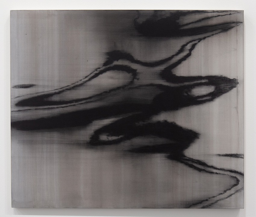 Hope Atherton, <i>Iron</i>, 2024, Charcoal, gesso and oil on linen, 32 x 38 in (81.3 x 96.5 cm)